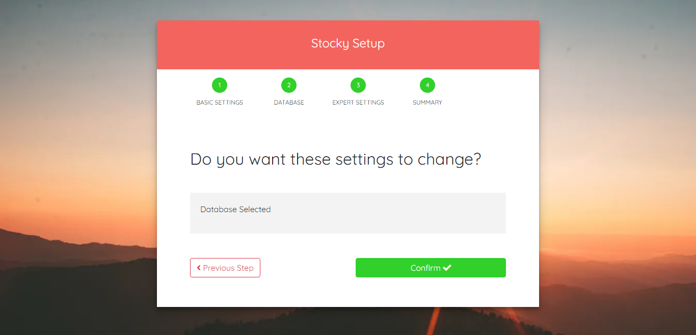 Setup Wizard Last Step