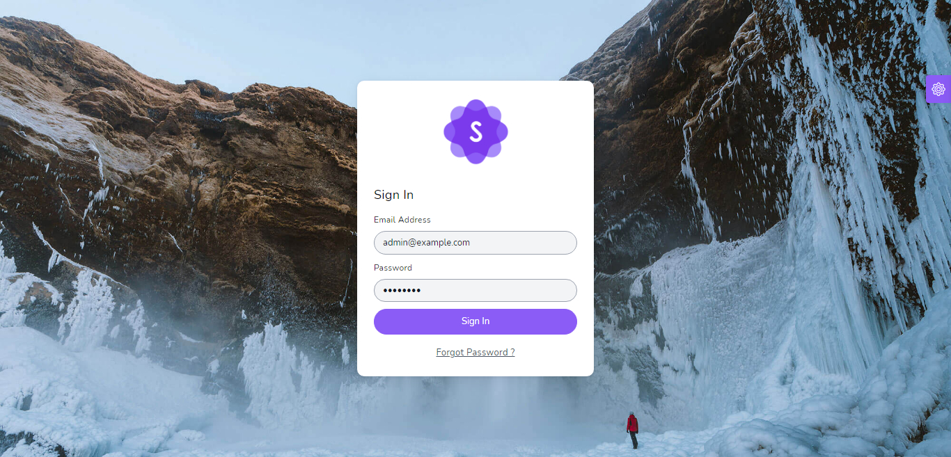 Login Screenshot