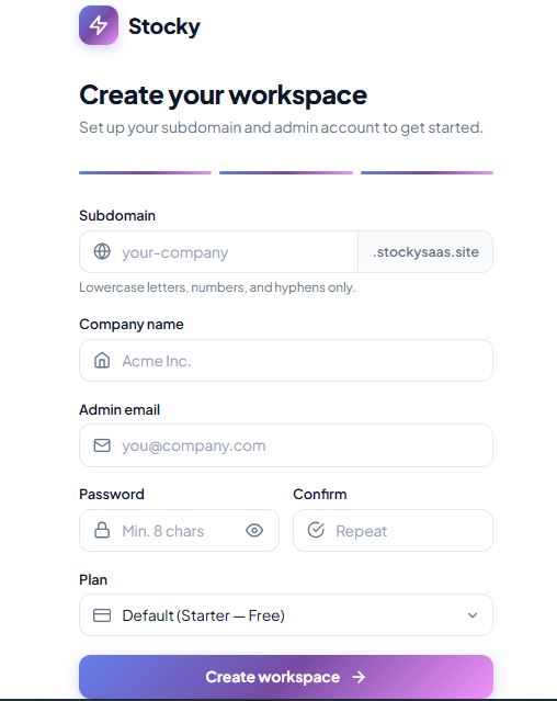 Create Tenant
