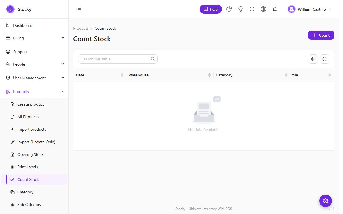 Count stock