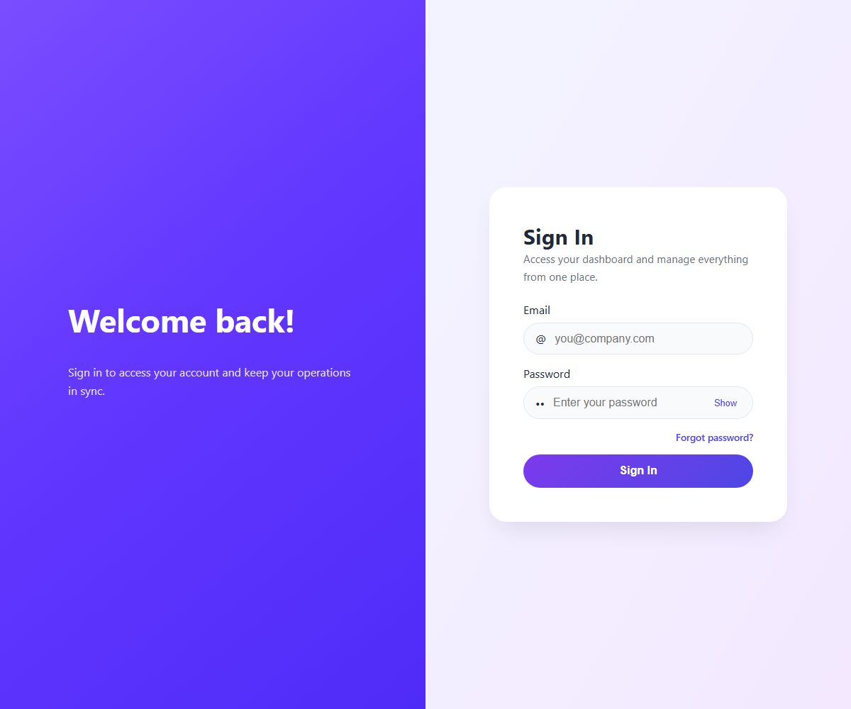Create purchase form