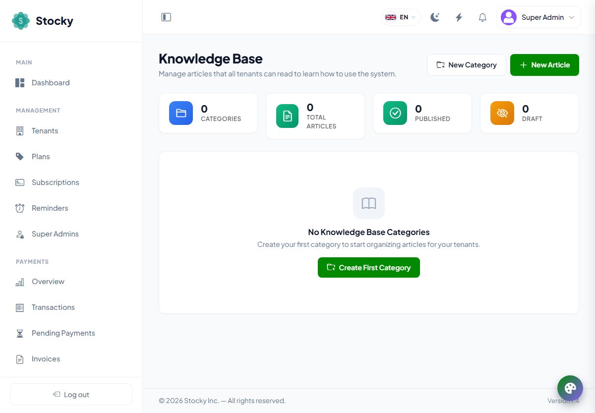 Knowledge base admin